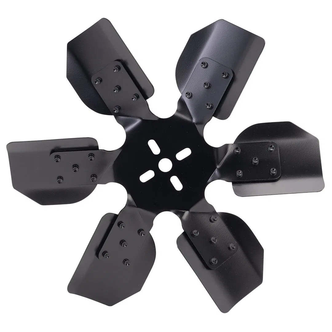 17315 – DERALE Cooling Fan, Belt Driven 15 Inch Diameter x 2-1/4 Inch Depth 6 Blade Standard Rotation Powder Coated B...